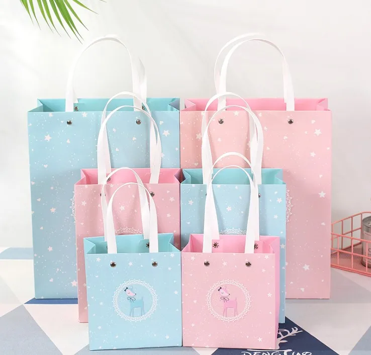 Hot selling customized paper bag and box set print with your own design paper bags and box for clothing jewelry packaging