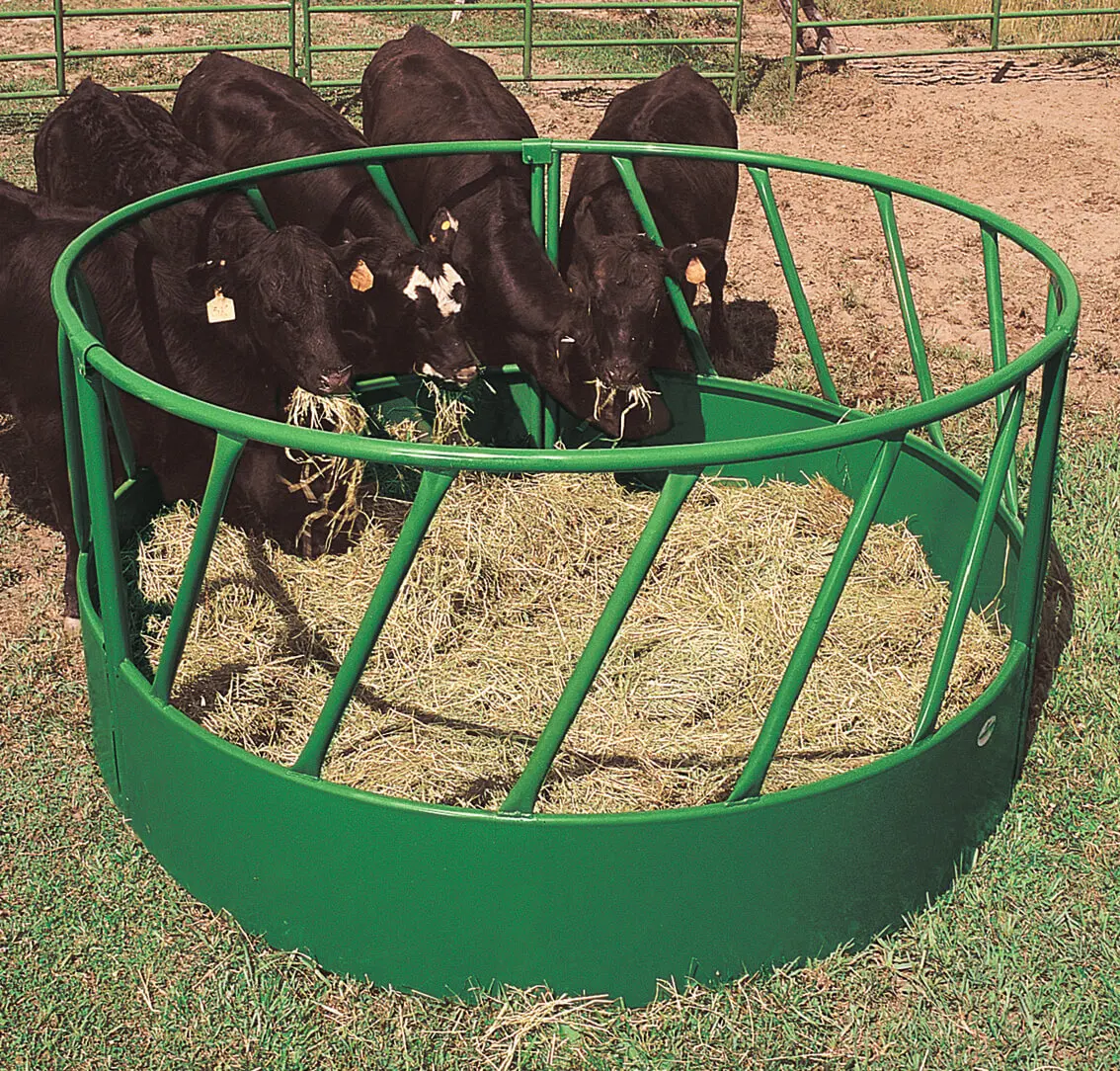 cattle panel round bale feeder