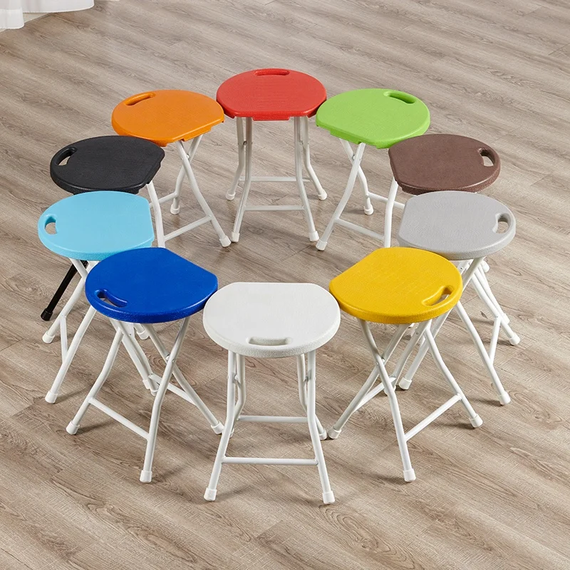 Benjia New Plastic Stools Folding Stool Retractable Outdoor Plastic Retractable Folding Stool Plastic Portable