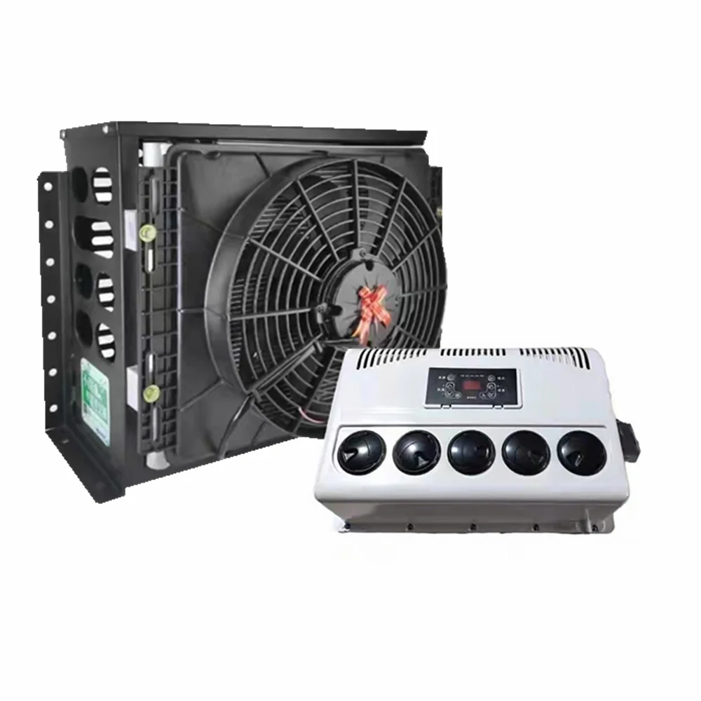Truck Battery Apu 12v 24v Dc Split Air Conditioner For Tractor Parking Truck Dozer Van Semi Air Conditioner