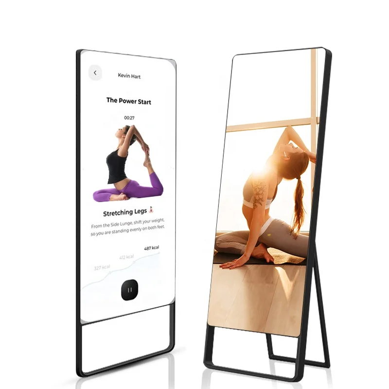 Custom Logo Fitness Teaching Mirror Smart Exercise Smart Workout Mirror Smart Mirror Touch Screen For Training