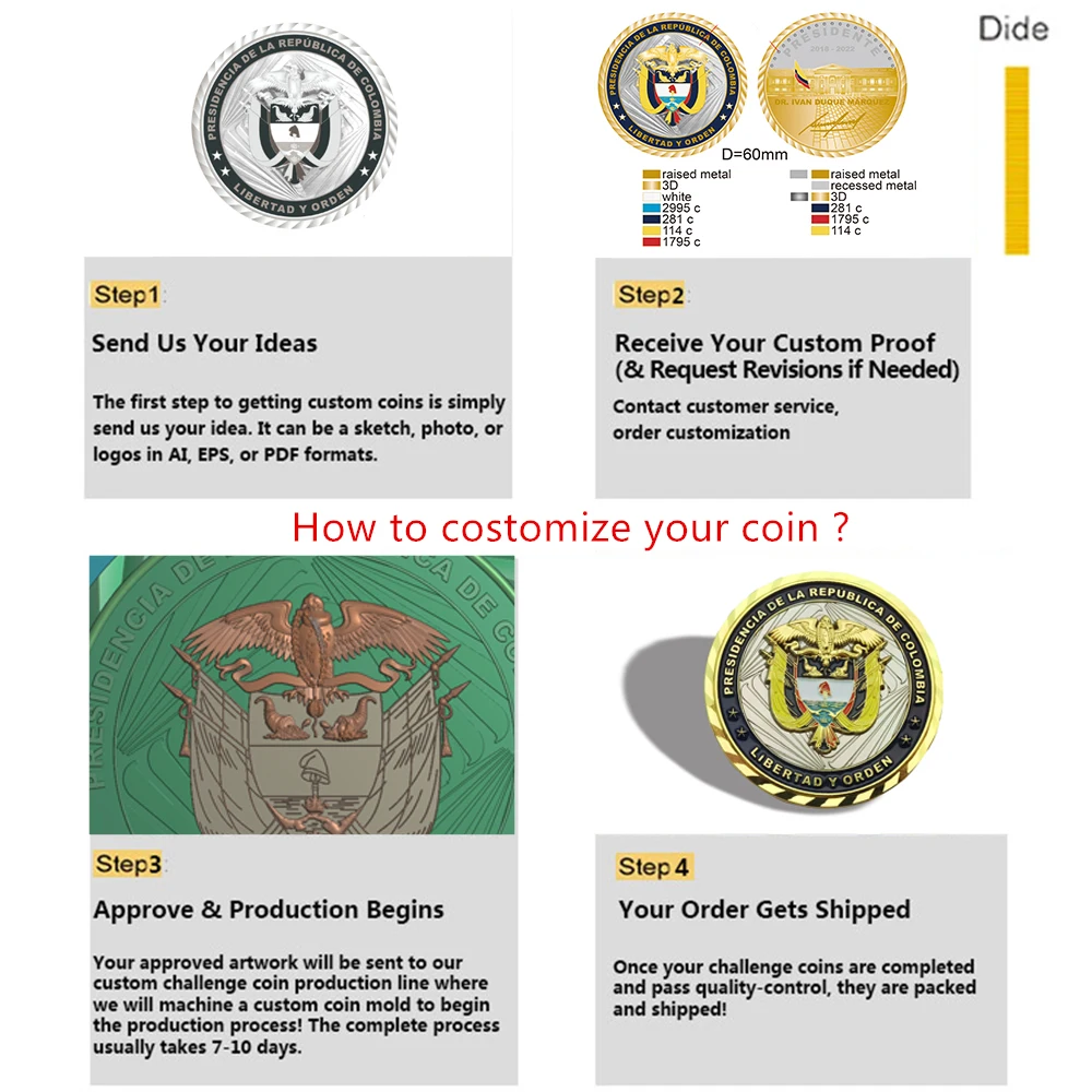 Custom 40Mm 50Mm Zinc Alloy Brass Metal Laser Engraving Double-Sided Challenge Coin Flag Holders