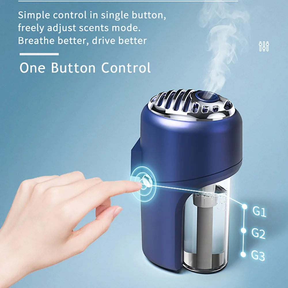 SCENTA Manufacturer Car USB Rechargeable Ultrasonic Diffuser Air Freshener Luxury Aromatherapy Fragrance Oil Diffuser For Car