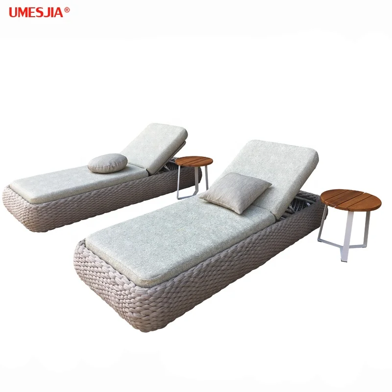 Swimming Pool Chaise Lounge day bed Outdoor Furniture Sun Lounge Chair Seat Beach function bed  Sun lounger Waterproof