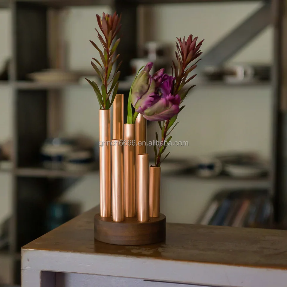 Modular Flower Tubes Hydroponic Vase Test Tube Desktop Propagation Station Modular Vase Floral Water Tubes Vase