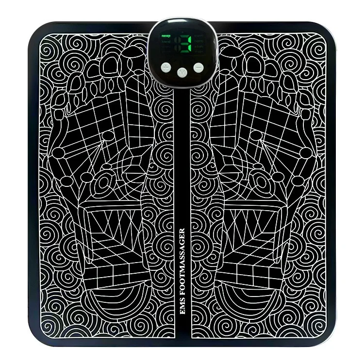 2024 Hot Sale Portable EMS Electric Tens Vibrator Portable Muscle Stimulator Ems Foot Massager Machine Foot Massage Pad