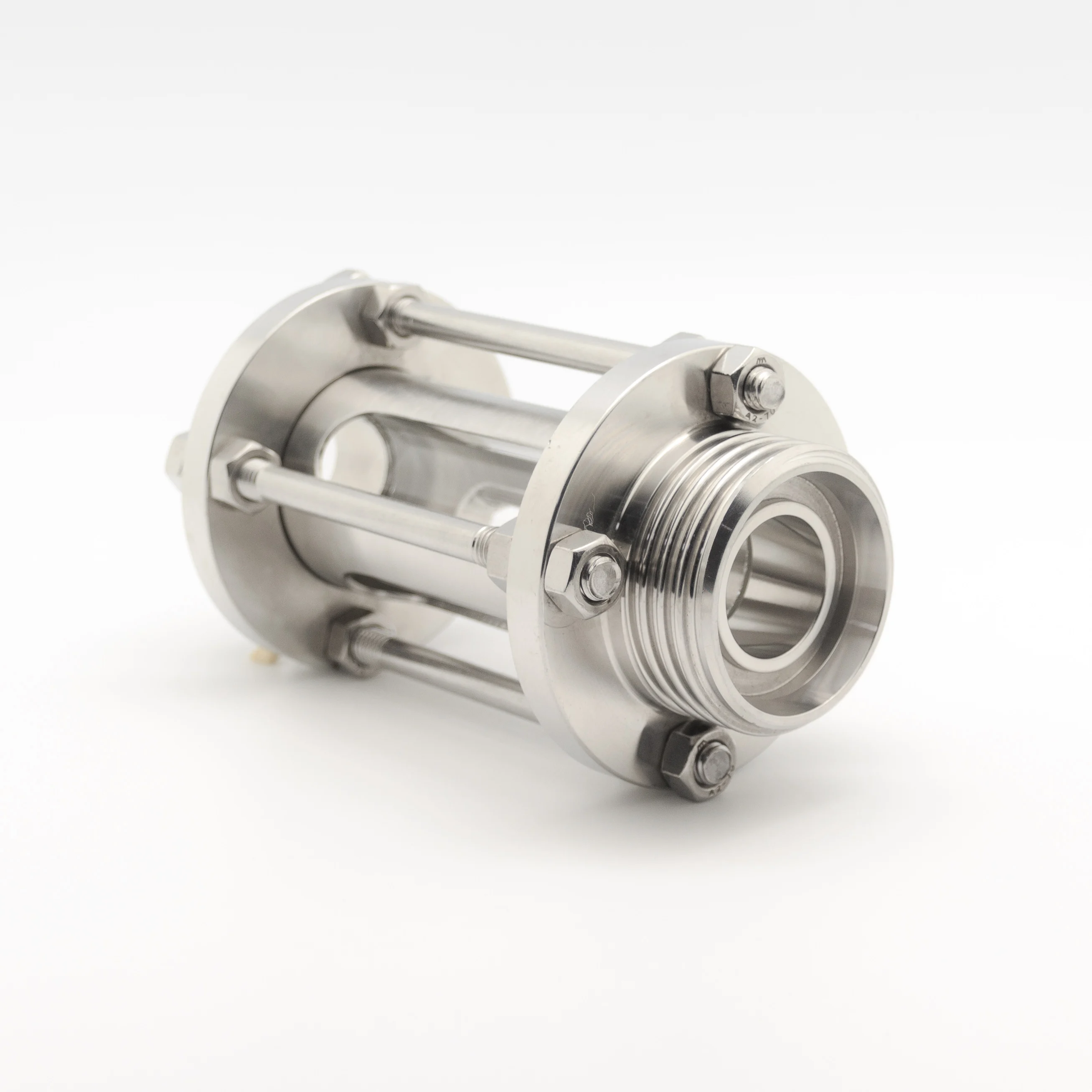 Sanitary Stainless Steel SS304 SS316L Flow  Inline Sight Glass straight type Stainless Steel Glass View New