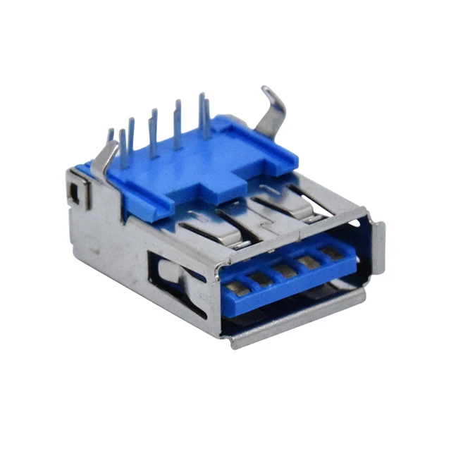 USB 3 0 гнездовой разъем 90 градусов горизонтальный штекер usb А ток 9 контактов