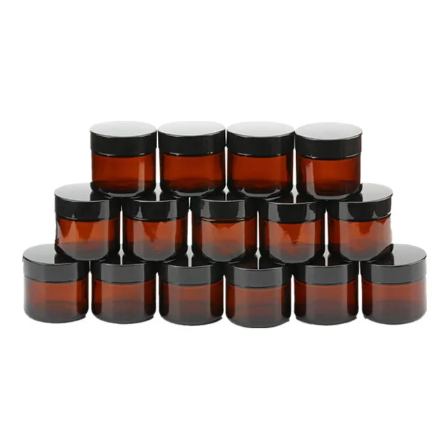 100ml portable cosmetic face cream brown circular empty bottle