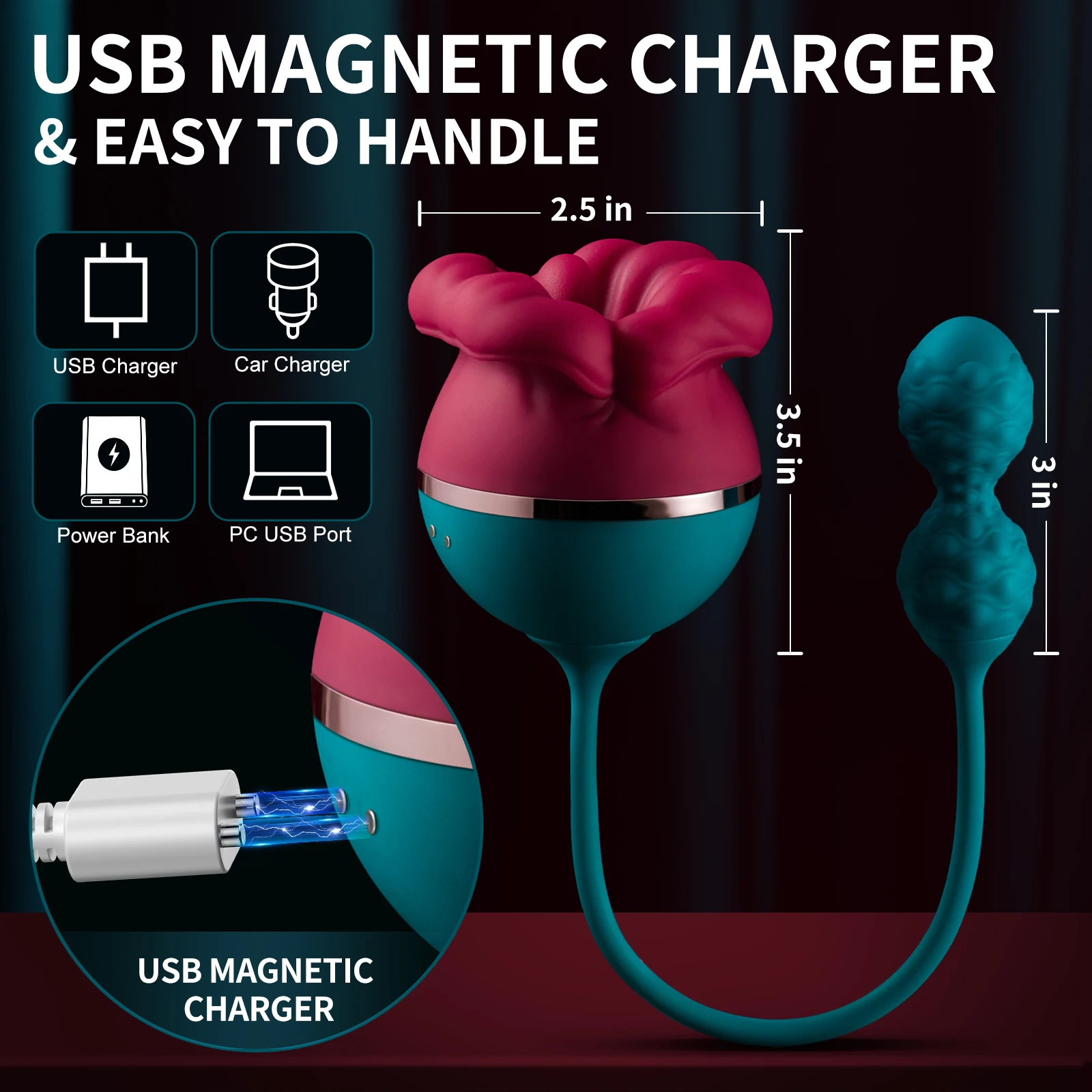 AAV Mouth-Shaped Rose Clitoral Tongue Licking Thrusting G Spot Dildo Nipple Licker Vibrator Adult Sex Toys for Women Couple