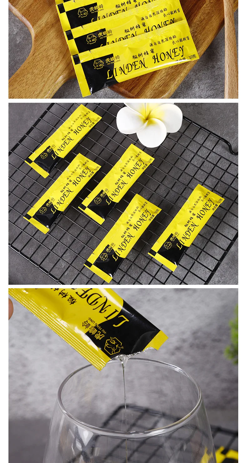 Private OEM Label Halal Honey Royal Jelly Pocket 10g Sachet Honey Box Package