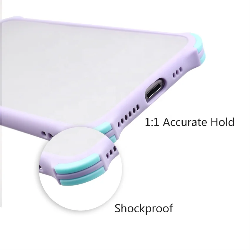 Dual color Four corner anti-fall TPU Colorful Button Matte Case For Samsung NOTE 8 9 10 for 20 ULTRA 5g Cover Soft TPU Shell