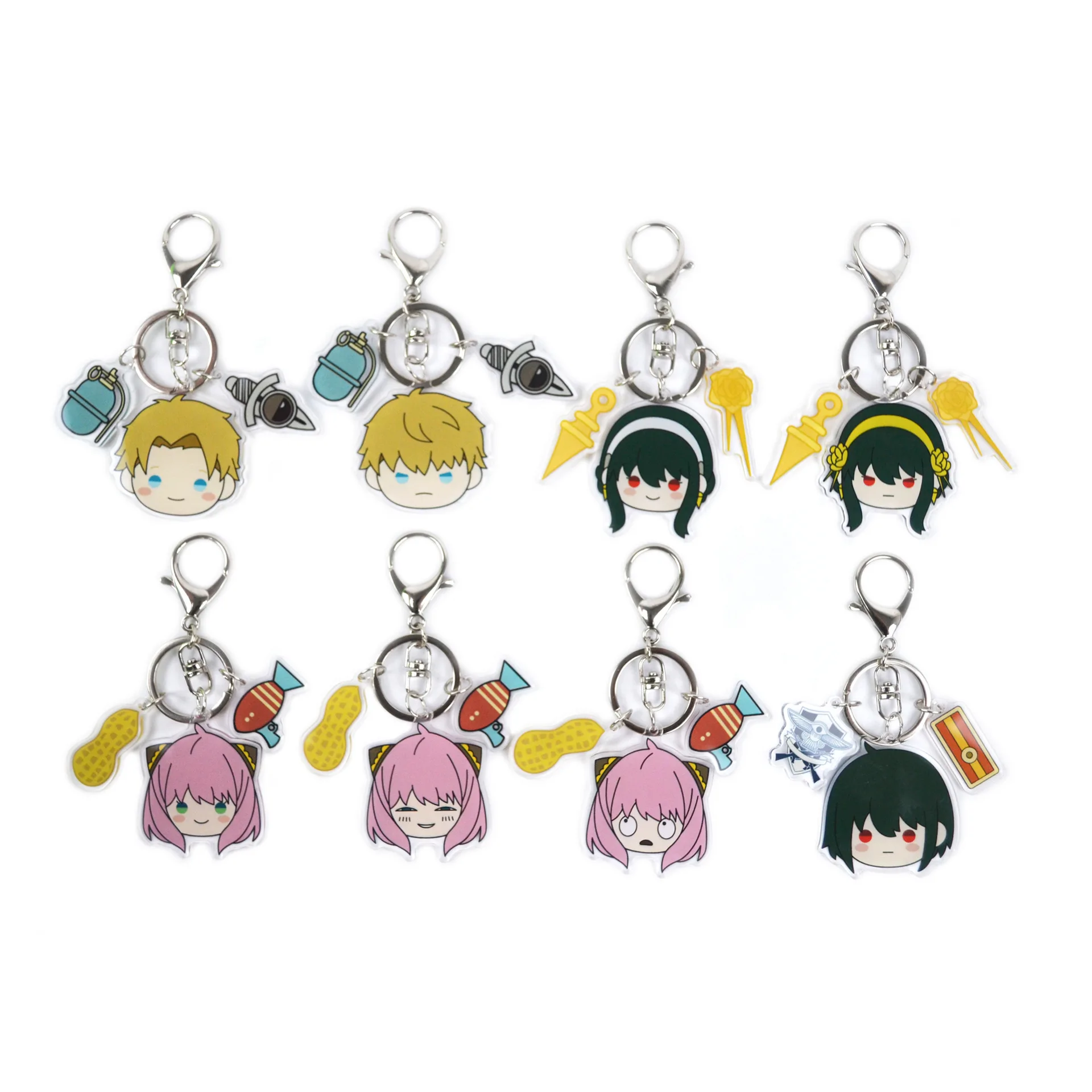 Spy play house SPY FAMILY acrylic keychain peripheral pendant Anjayor badge brooch