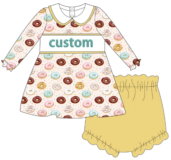 Yihui Hot Sale OEM Body Suit  Boutique Clothes Sets baby girl summer t-shirt clothes shorts set  6 month baby girl clothes