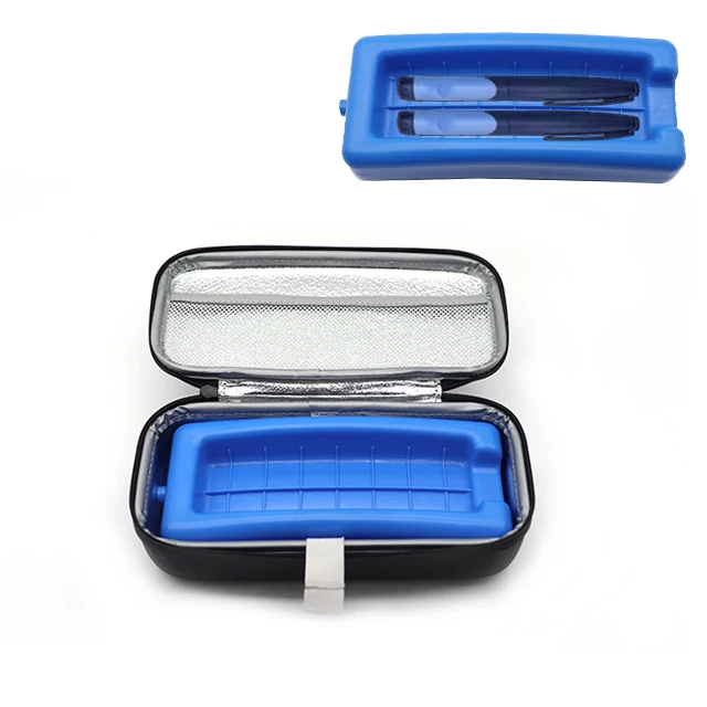 PU waterproof durable insulin syringe travel case insulin pen travel case pack for blood glucose meter vaccine diabetes supplies