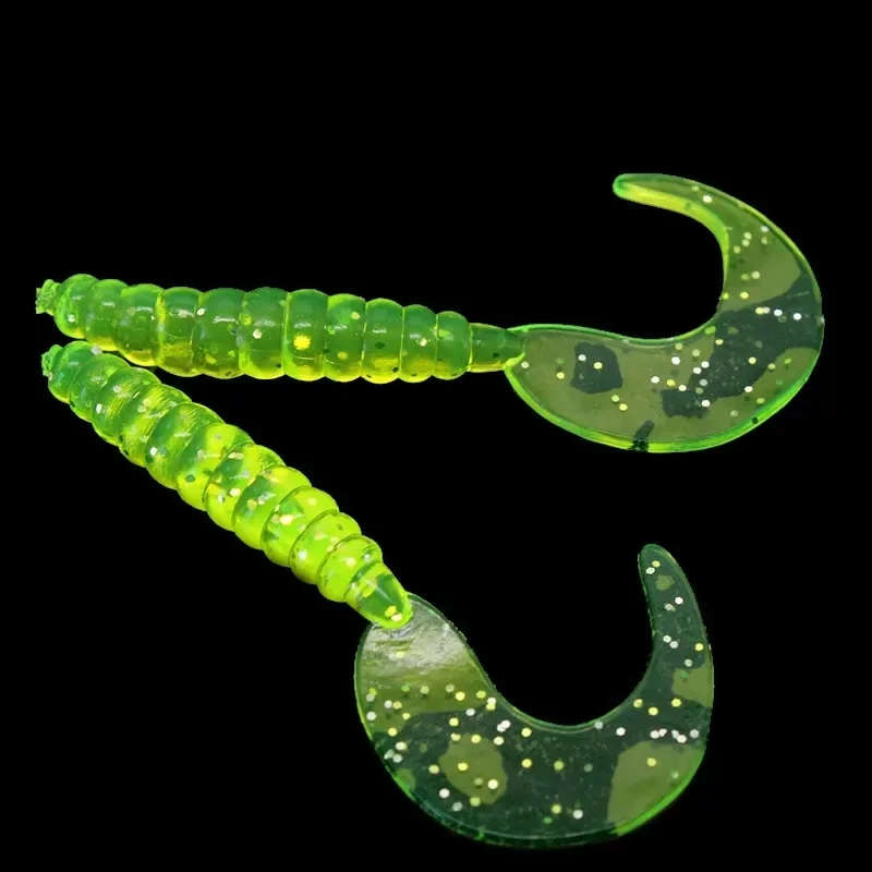Subbait bait single tail soft worm drongo maggots 10 colors optional silica gel material