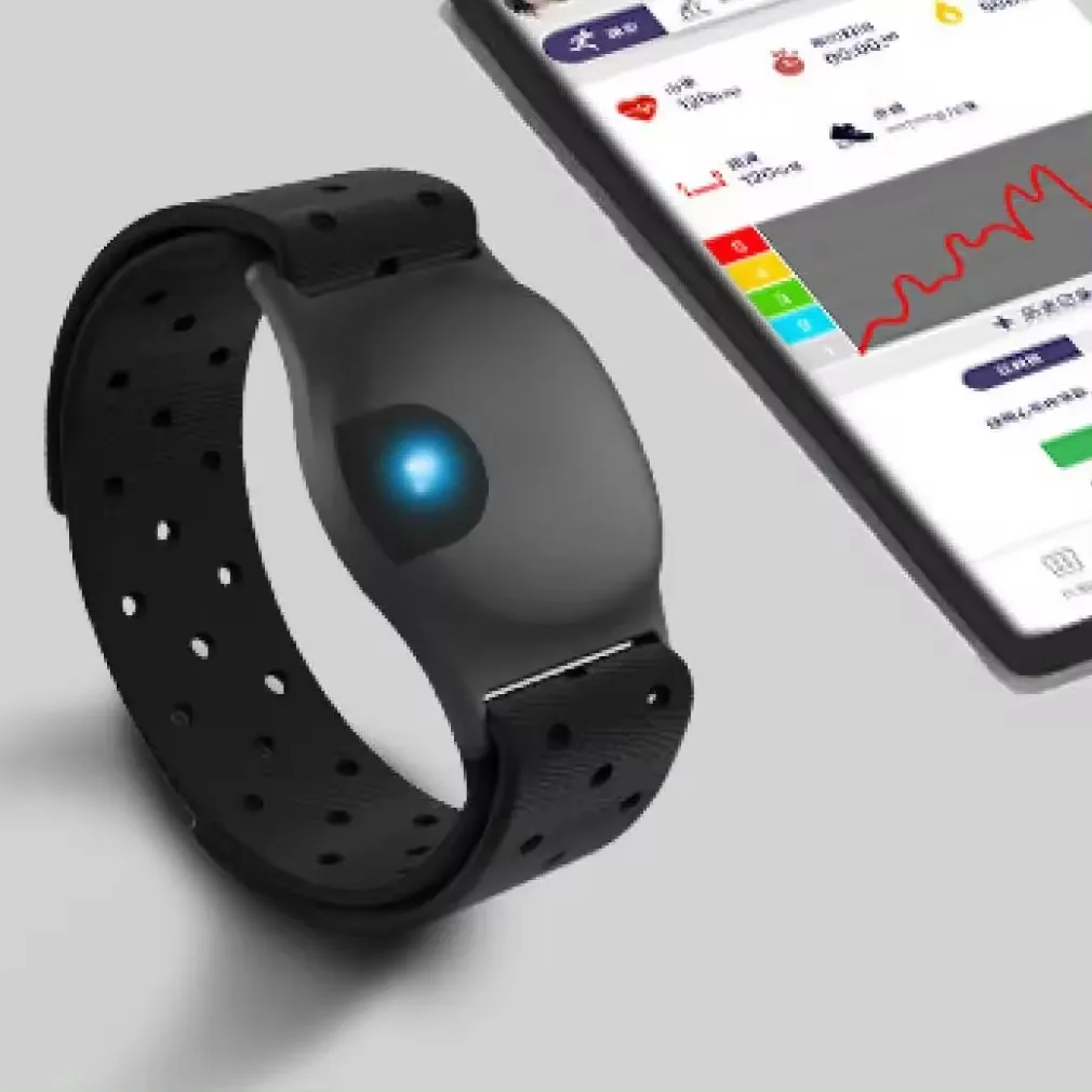High Accurate Real-time Heart Beat Monitoring Bluetooth5.0 ANT+ Heart Rate Monitor Armband HR Sensor SDK/API available