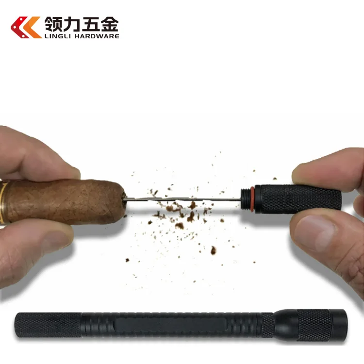 Factory Wholesale Portable Multifunctional Cigar Metal Drill Needles Low-Cost Cigar Tools Including Cigar Knife Gift Box Travel