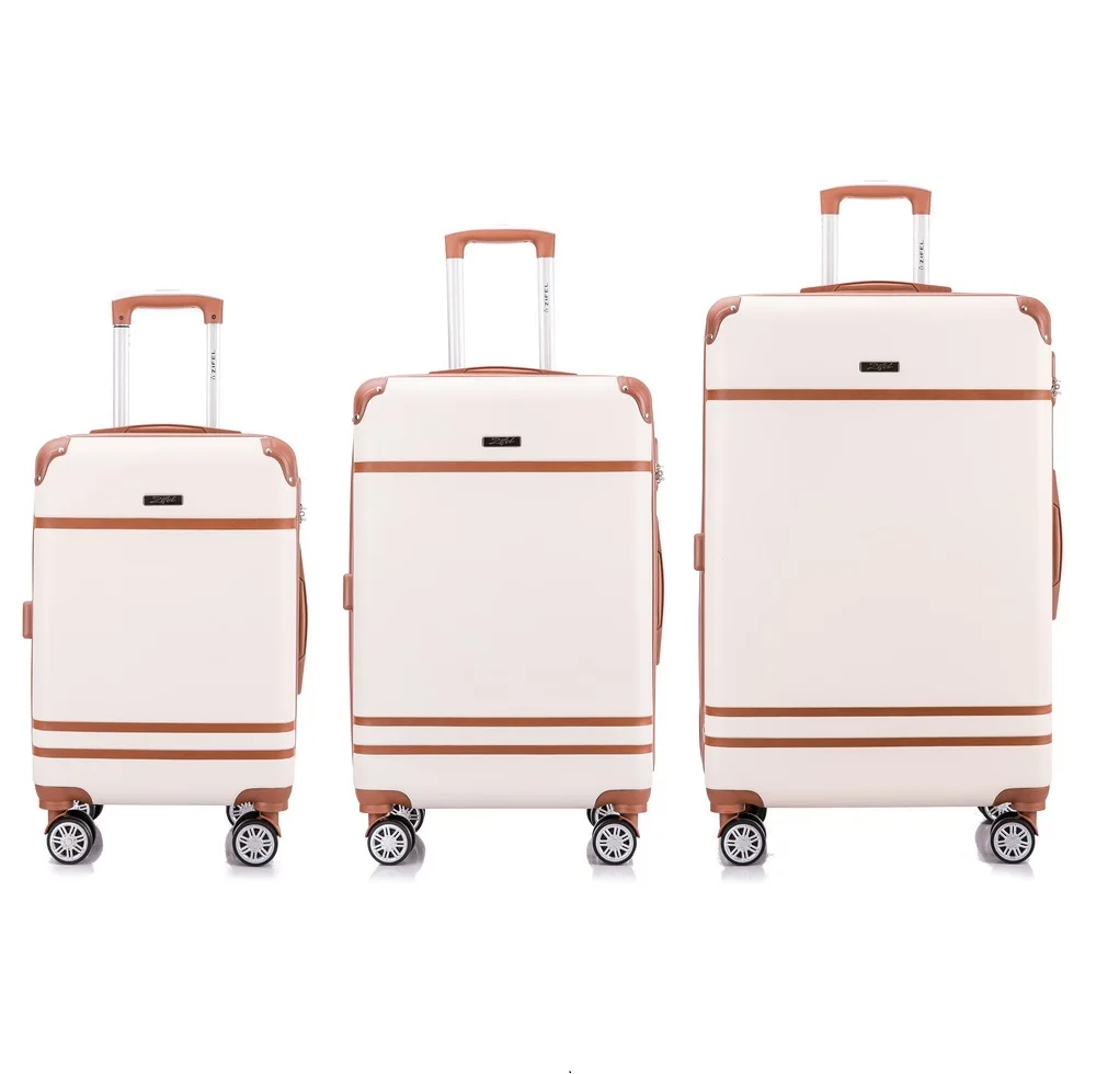 ABS Trolley Luggage New Design 3pcs Set 100%ABS Hard Shell Suitcase Travel Luggage