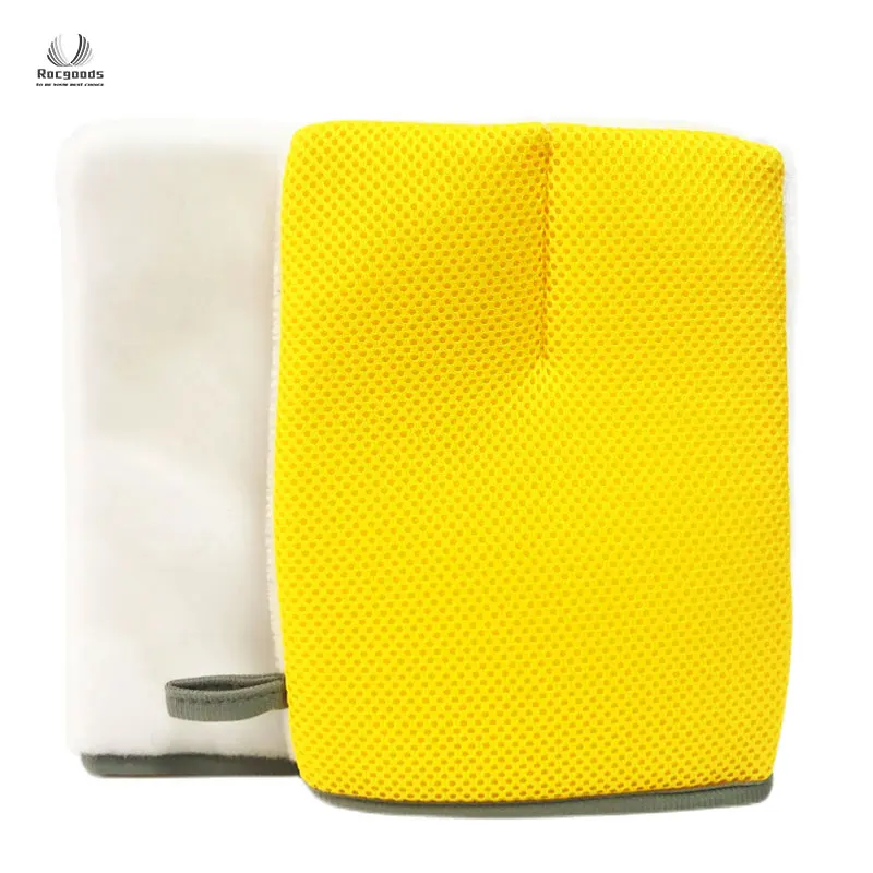 Wholesale Microfiber Interior Scrubber Mitt Car Detailing Wash gloves Soft Bristles Scrubbing Kitchen Household Cleaning gloves