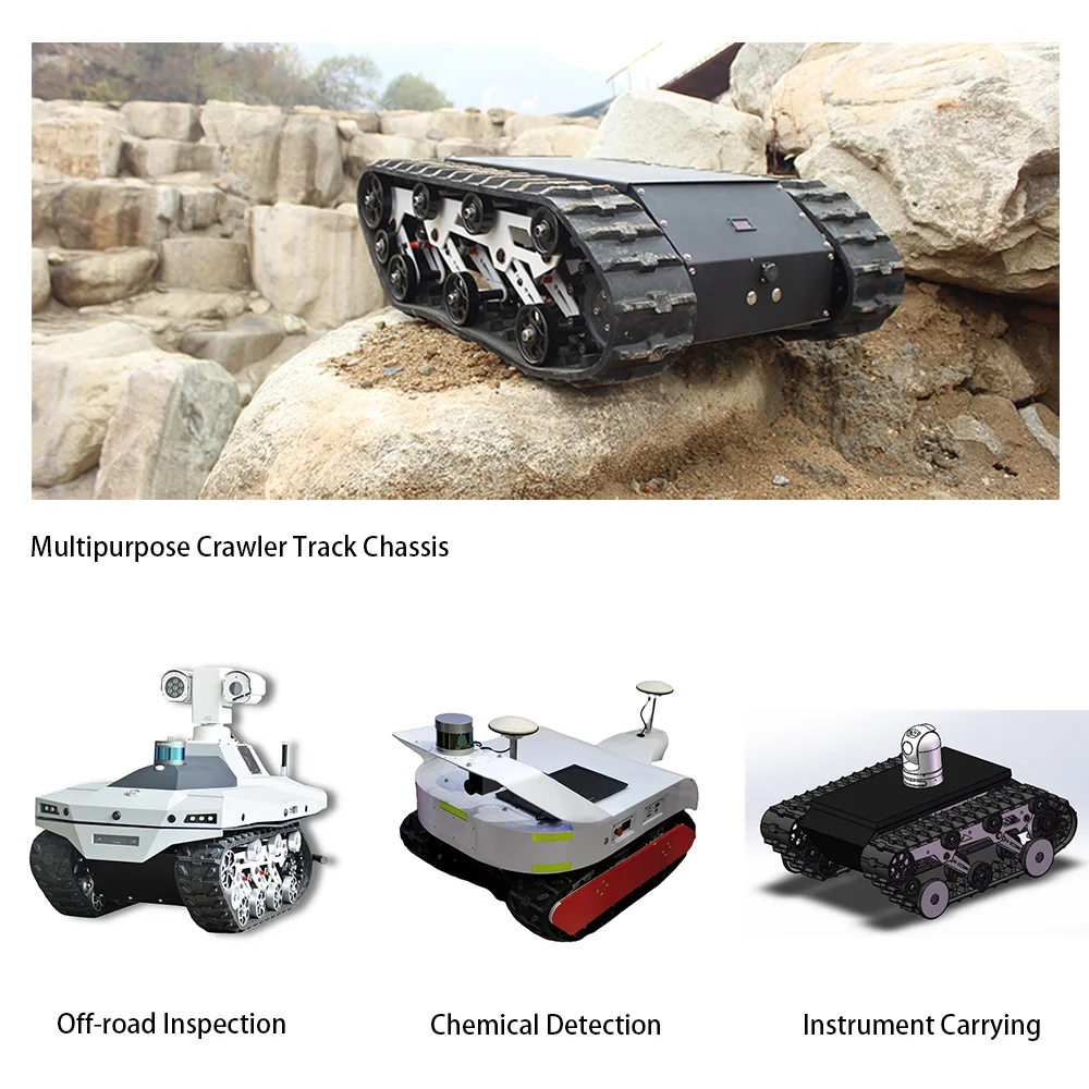 Komodo-01 universal platform rubber track system for small rc amphibious vehicle