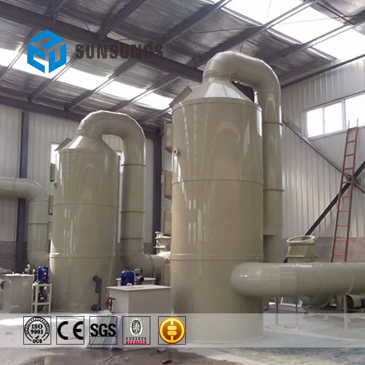 
 Система впитывания химических отработавших газов Venturi, мокрый скруббер  