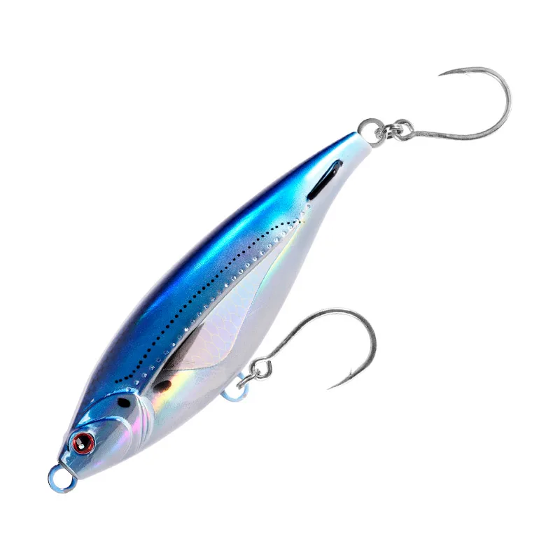 strength ABS plastic fishing lure laser through wire system single hook 150mm 85g distance casting darting stick bait