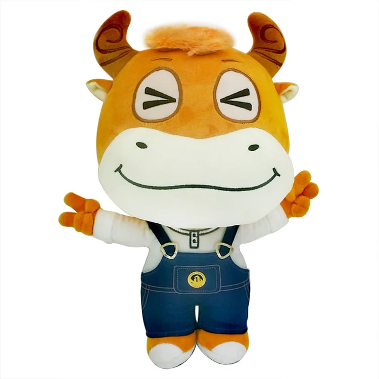 2022 Dixin custom plush toy stuffed animal cow with small MOQ