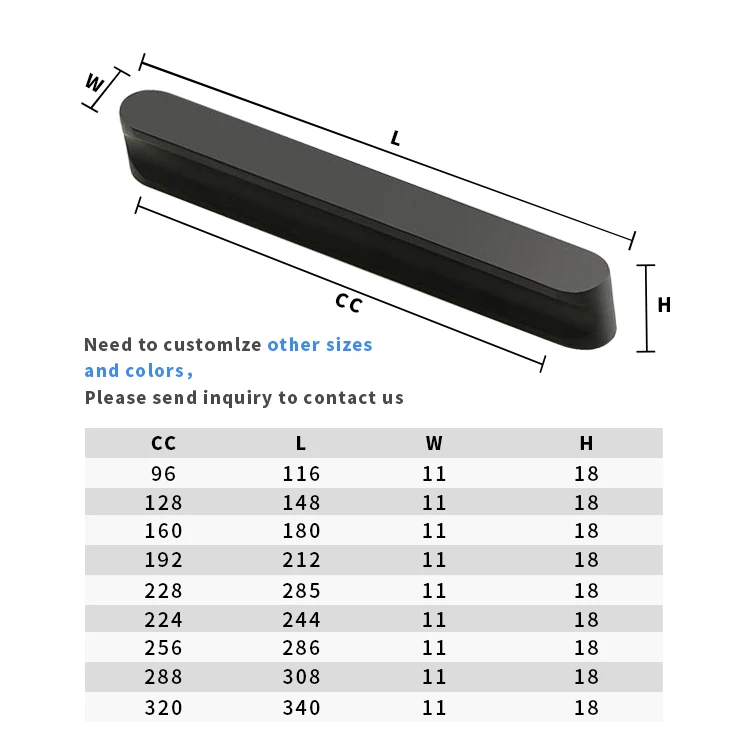 Modern simplicity Cabinet Handle Luxury Black glod hardware factory supplies
