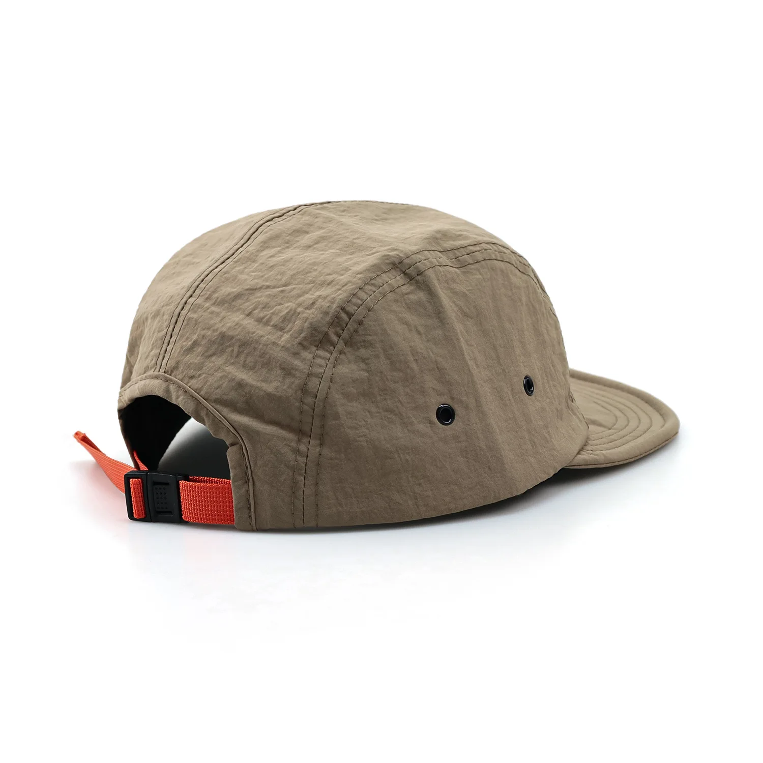 Vintage Summer Thin Lightweight Short Flat Brim Blank Quick Drying Nylon Unisex Sports 5 Panel Baseball Camp Cap