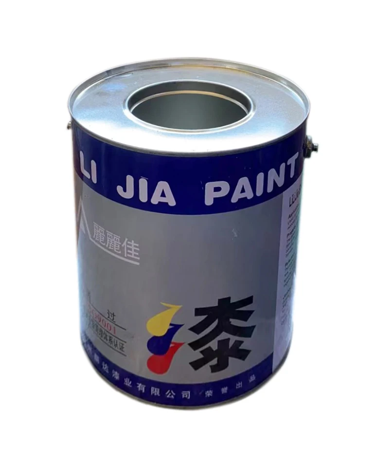 2.5Litre Round Metal Bucket Tinplate Can Drum metal Lid For Adhesives paint Motor Oil plain color printed design
