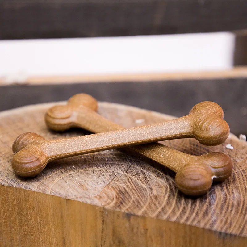 Manufacture Bone Shaped Pet Chew Toys wood Scented wooden Bone Dog Molar Toys