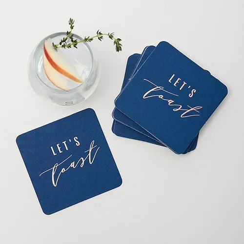 Pet Wedding Personalised Dog Photo Engagement Round Paper Coaster