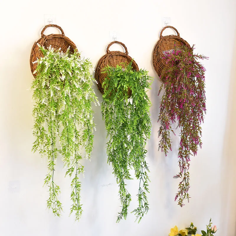 Wall Decoration Wicker Flower Basket Wicker Flower Pot Wall Hanging Basket Artificial Flower Hanging Basket