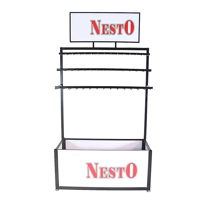 Multipurpose Grocery Store Retail Men Leather Belt Tie Bag Accessories Metal Hook Hanging Display Rack Stand