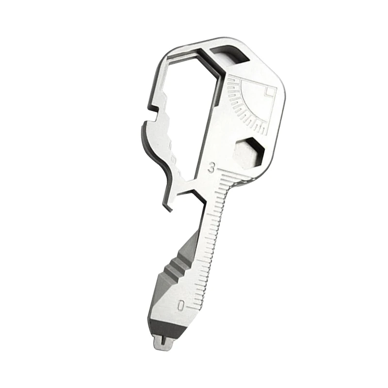 Key Shaped Multitool Pocket Tools 24 in 1 Stainless Steel Portable Tools Multi-Tool With Screwdriver Wrench Bottle Opener
