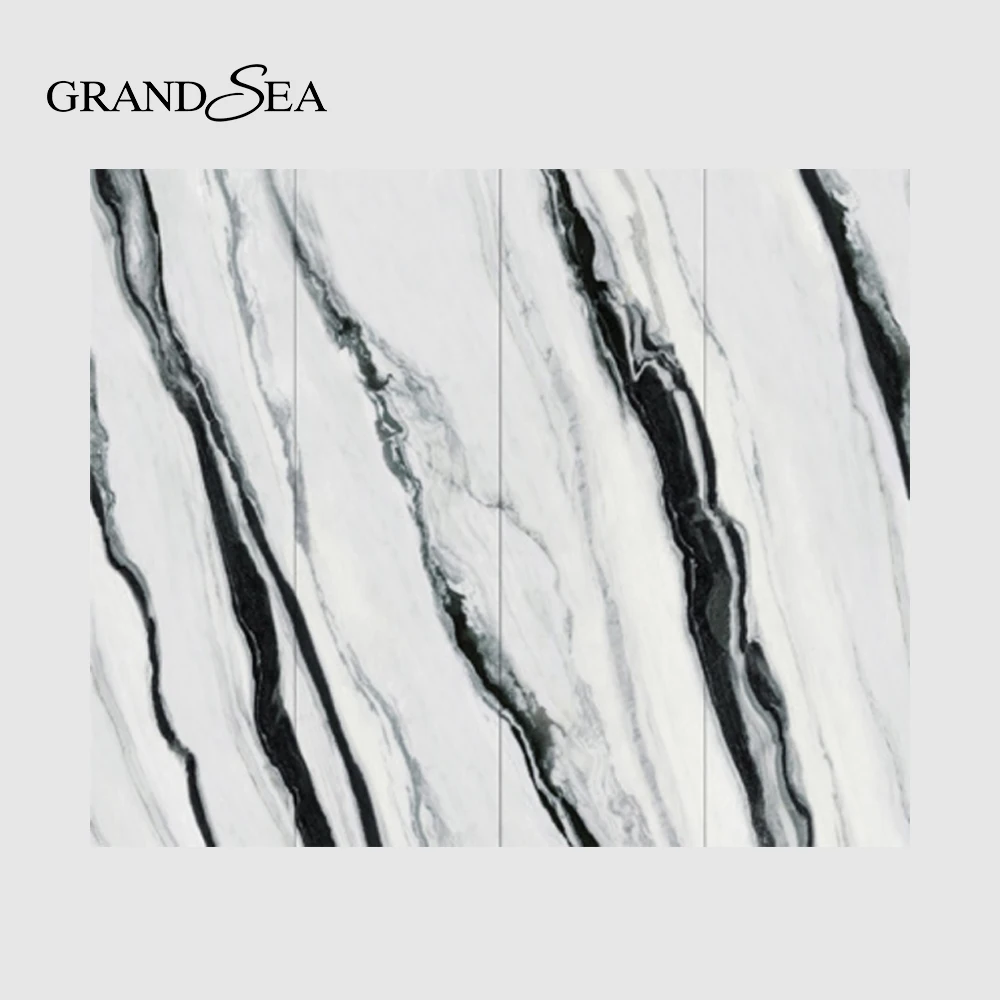 Artificial Marble Slab Kitchen Countertops Calacatta White Black Staircase Marble Table Top Slabs for Kitchen Countertops