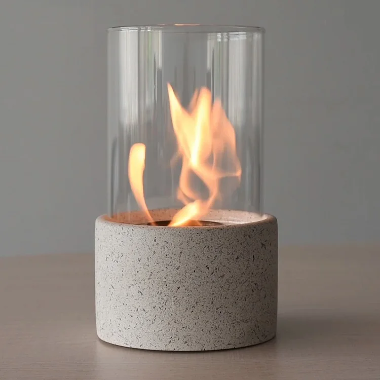 Top Selling Desktop Interior Home Decoration Coffee Table Burner Bio Fuel Personal Ethanol Mini Glass Portable Fire Pit