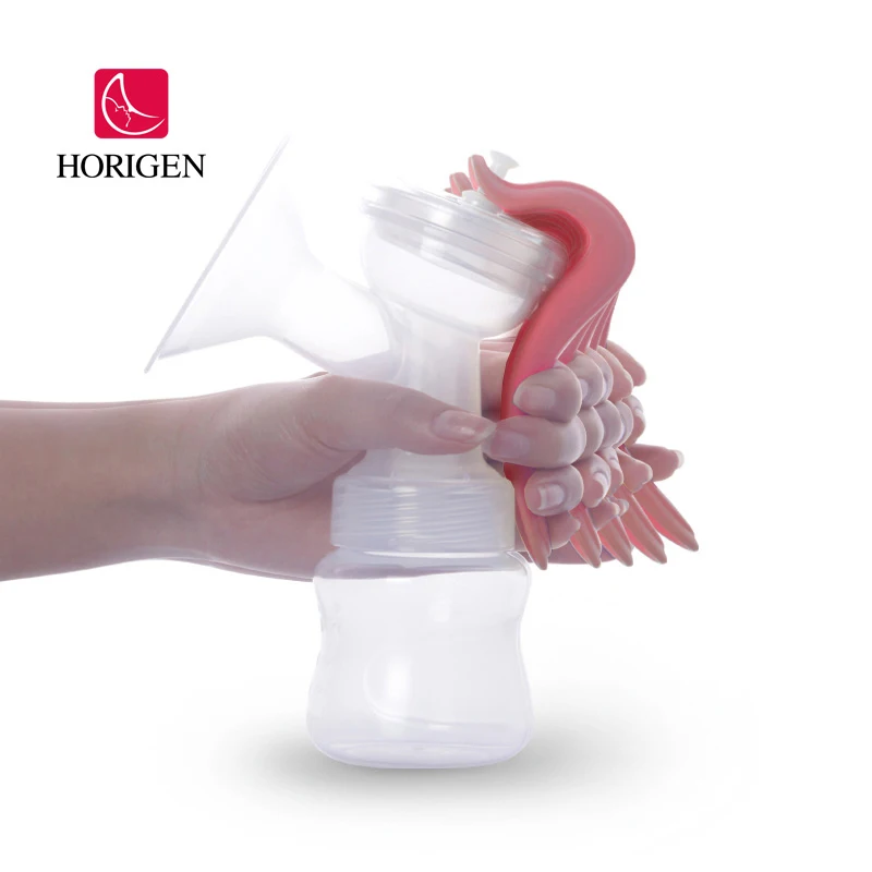HORIGEN factory wholesale direct sale home use simple breast feeding pumps silicone manual breast pump