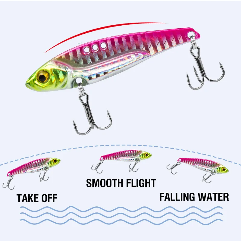 Vib Fishing Lure 3-20g Artificial Blade Metal Sinking Spinner Crankbait Vibration Bait Swimbait Pesca For Bass Pike Perch Tackle