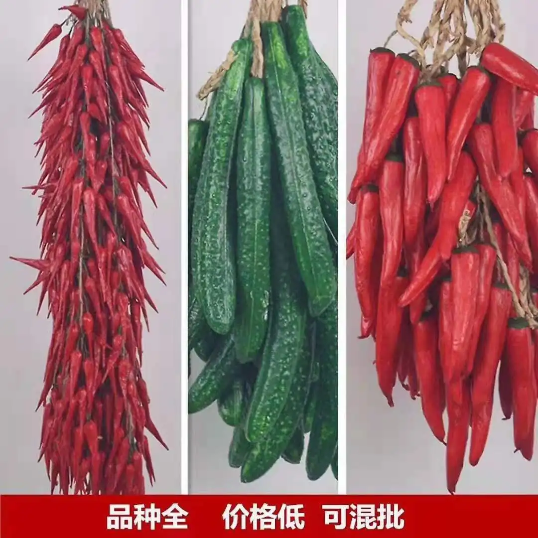 Plastic Artificial Onion Garlic String Fake Vegetable Home Party Christmas Harvest