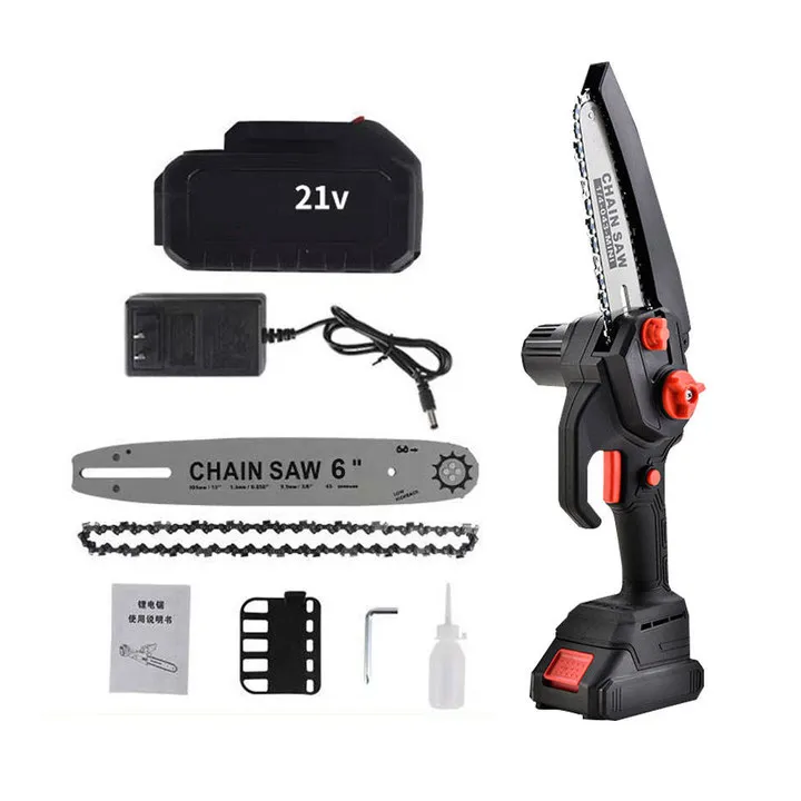 Cordless Chain Saw Machine Electric Cutting Machine Lithium Battery Powered Petrol Chain Saws For Wood Cutting Garden