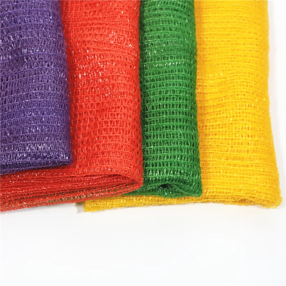PE Fruit Packing Raschel Mesh Net Bag for Firewood Garlic Onions