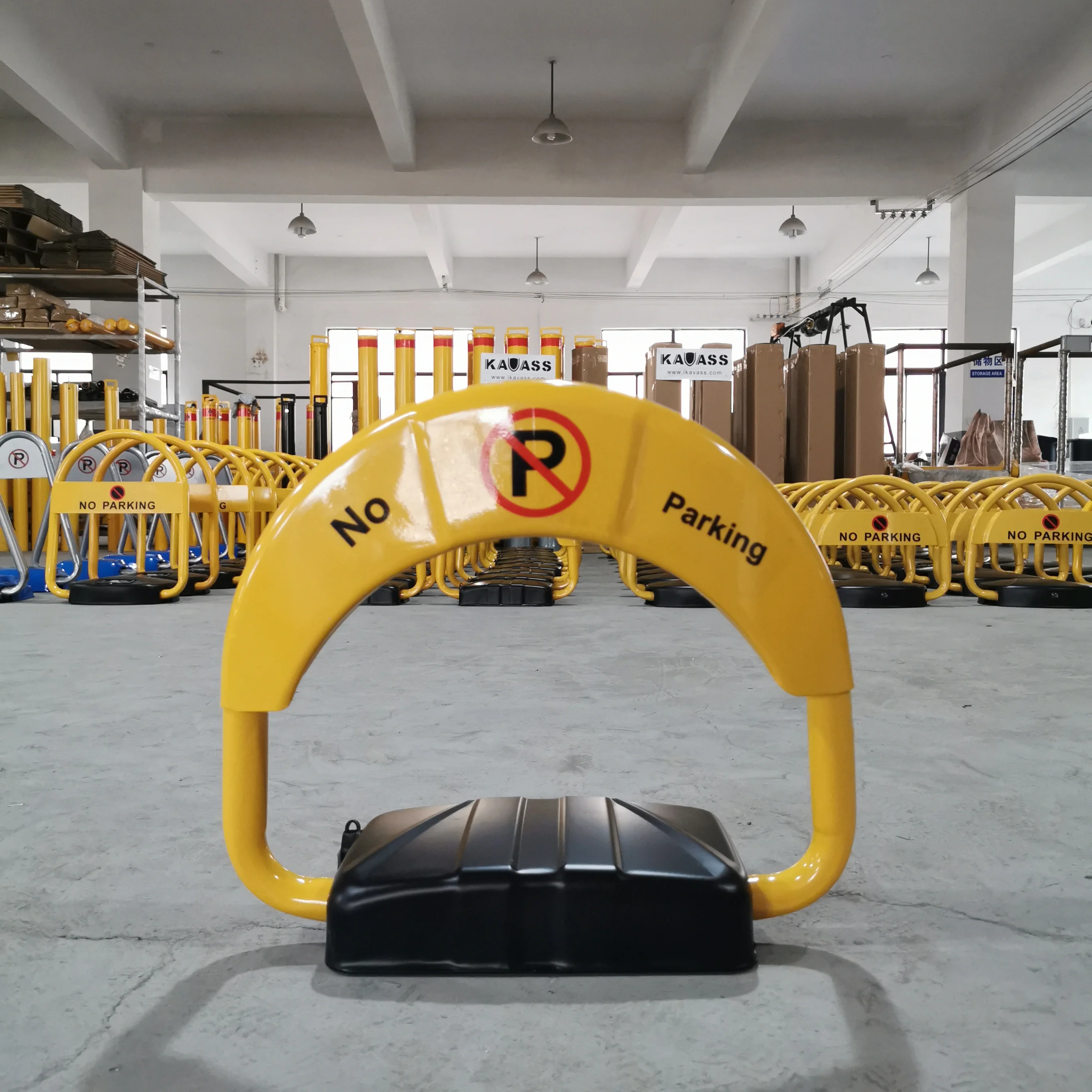 Желтое стальное ручное устройство блокировки парковки без парковочных барьеров от производителя Kavass