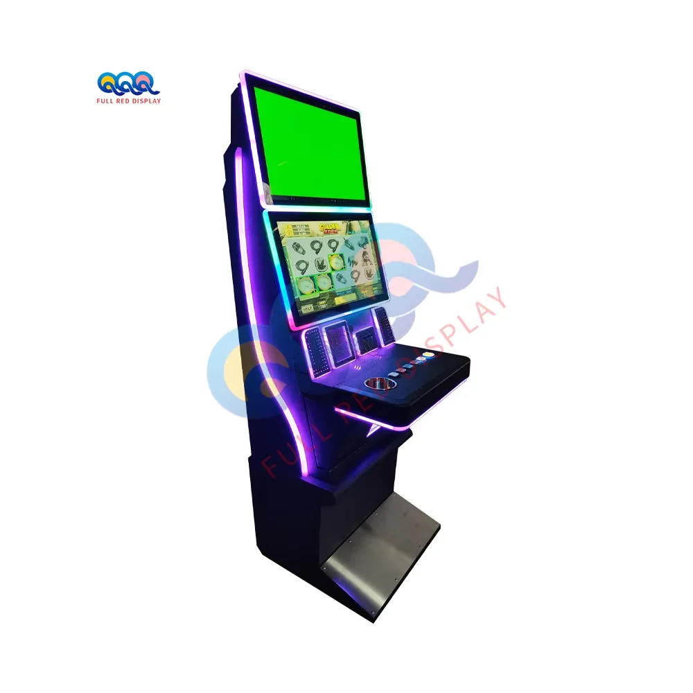 Full Red Bally Fire Link 43-Inch Curved Screen Game Empty Cabinet Amusement 32 43 inch curve Cabinet For Video Game Machine