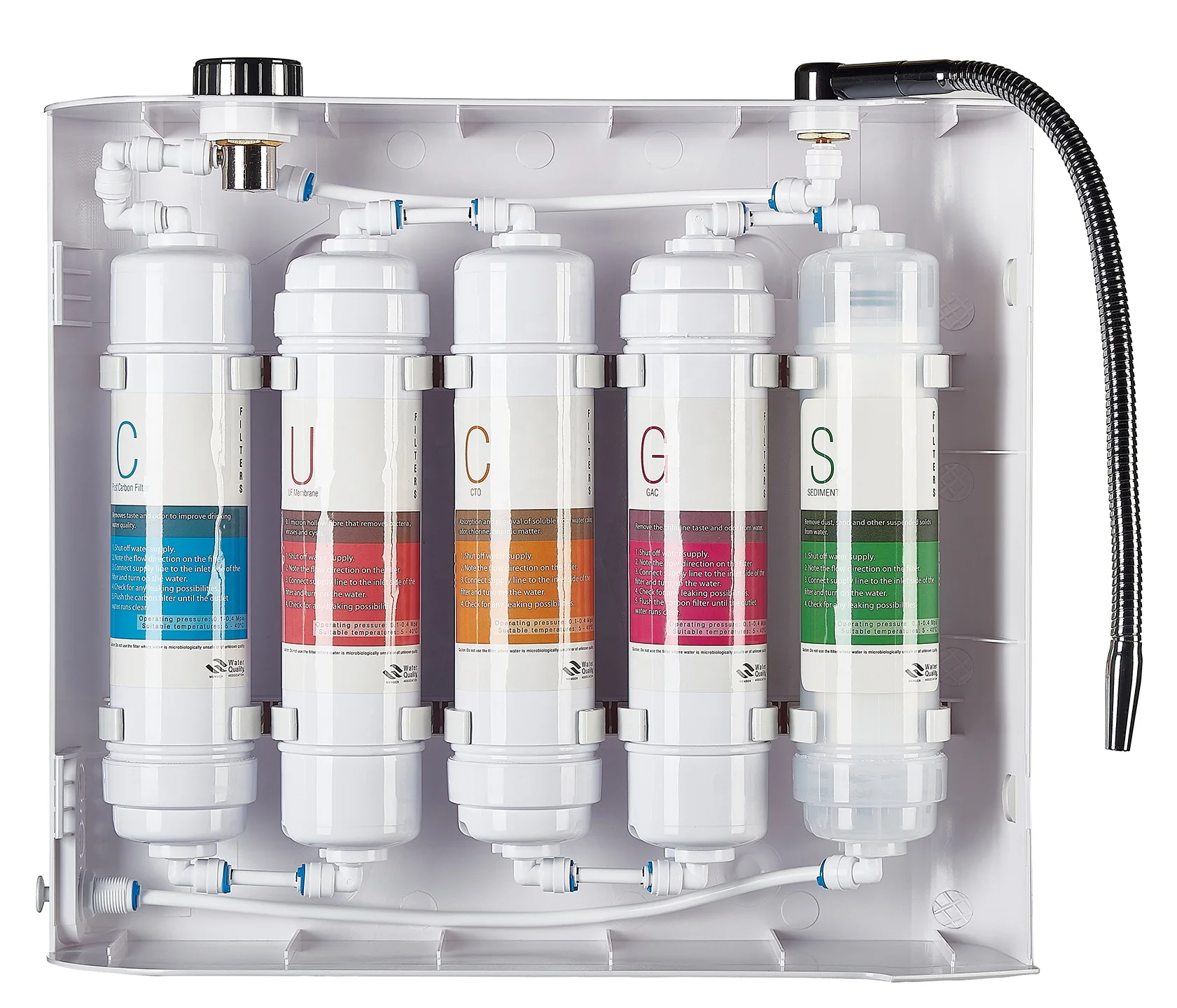 
Hot selling domestic UF 5 stages quick change filter no electricity water filter system 
