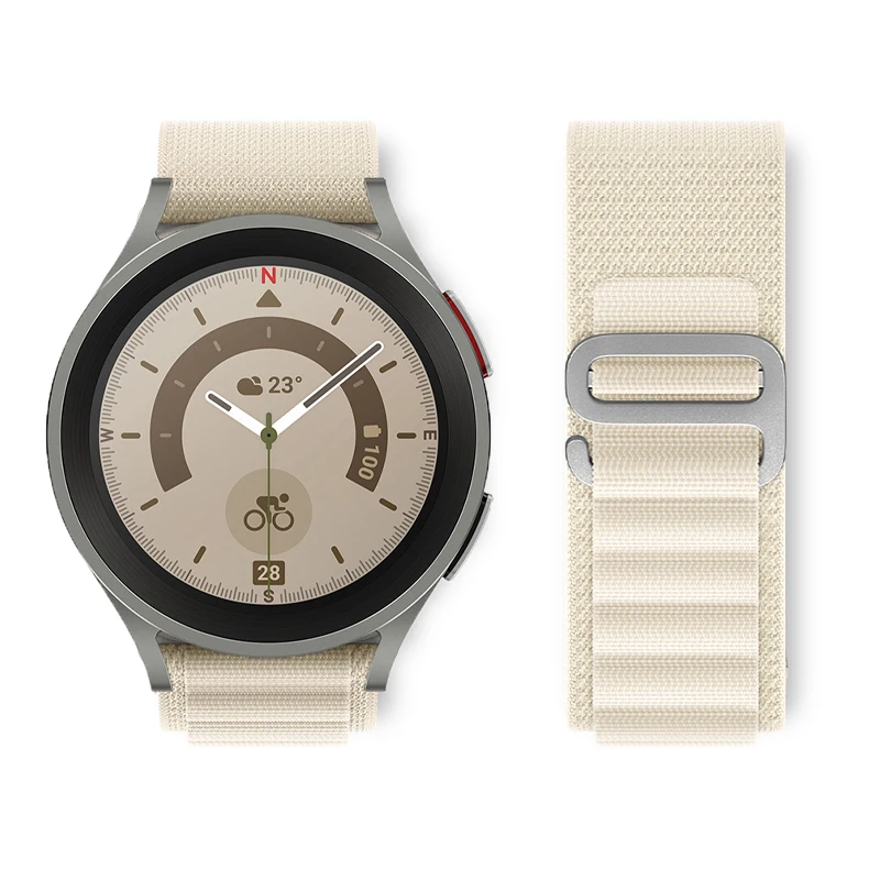 Nylon Alpine Loop Strap for Samsung Watch 5/4 44mm 40mm Watch5 Pro 45mm G-hook slides Band for Galaxy Watch 4 Classic 42 46mm