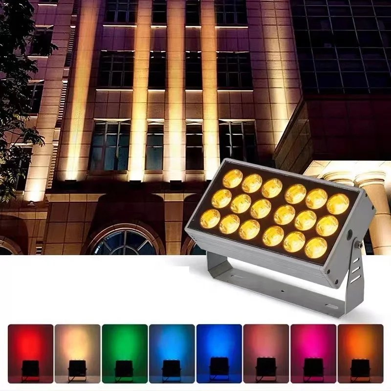 High Power Square RGB RGBW LED Flood Light DMX DMX512 RDM LED Flood Light for Building Facade LED Floodlight Lamp