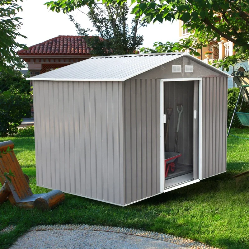 Навес для хранения на открытом воздухе 10x8, навес для хранения, используемый металлический навес