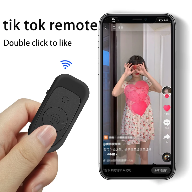 
Wireless BT Remote Control Camera Shutter Selfie Recording Video Camera Releaseremote control switches for tiktok or YouTube 